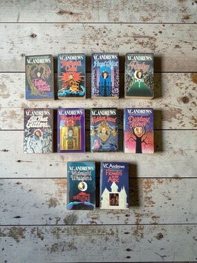 Vintage V.C. Andrews Paperback Book Lot of 10, Flowers in the Attic, Ruby